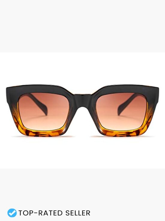 Square Chunky Frame Sunglasses UV400 Classic Vintage Thick Retro Stylish main image 5